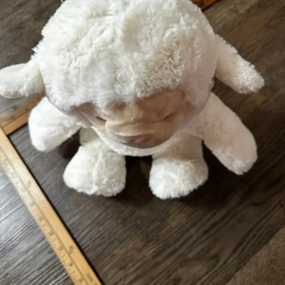 SILVER ONE Cream White Lamb Plush 12" Soft Cuddly Squishy - Picture 10 of 11